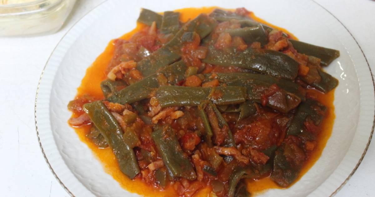 Jud As Verdes Con Bacon Y Tomate F Ciles Receta De Jorbasmar Cookpad