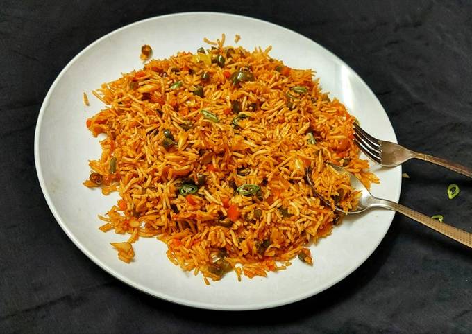 Schezwan Fried Rice Recipe By Crazy Cookie Cookpad