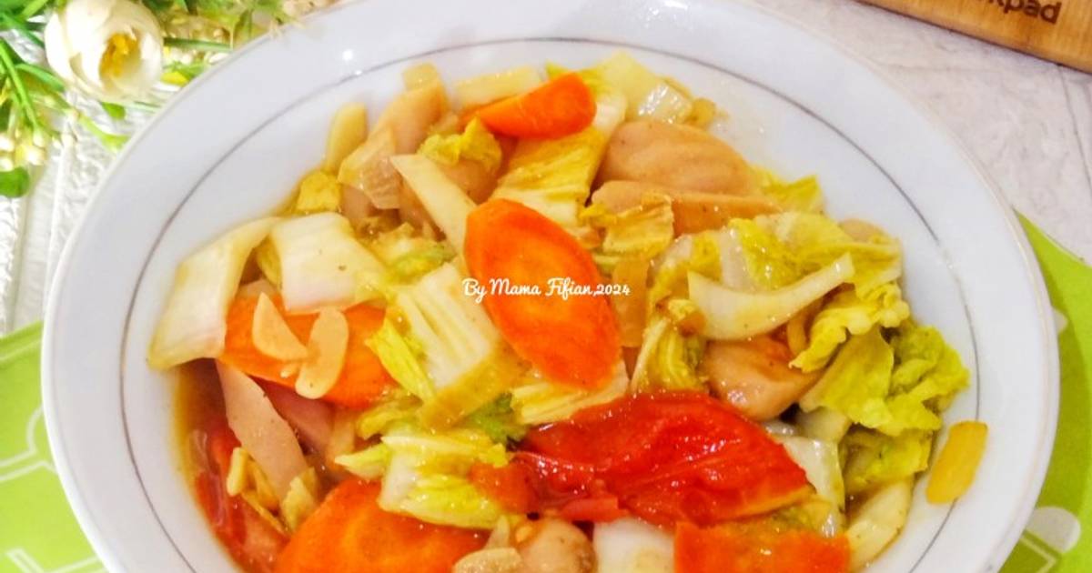 Resep Tumis Sawi Putih Wortel Oleh Lanjarsih Mama Fifian