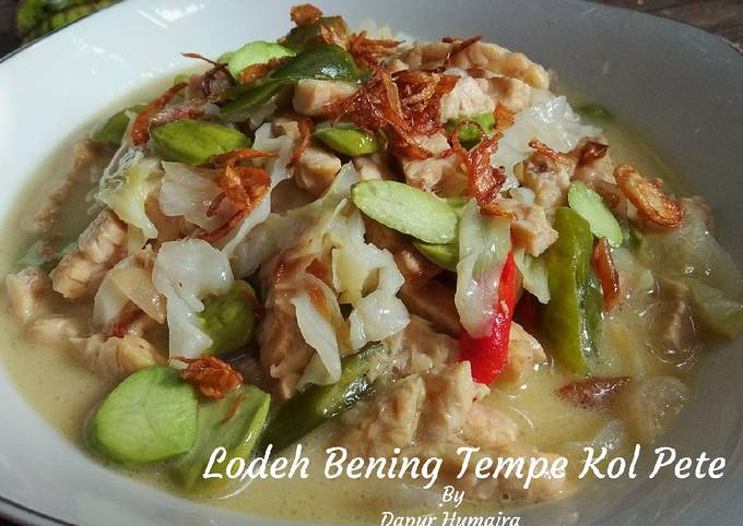 Resep Lodeh Bening Tempe Kol Pete Bumbu Iris Oleh Diyan Dapur