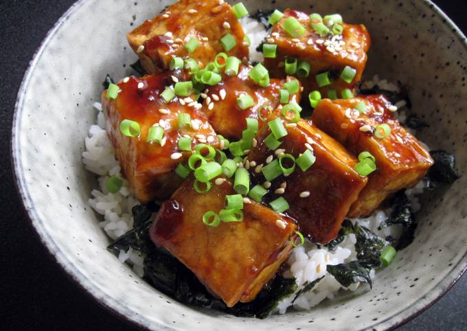 Spicy Teriyaki Tofu Rice Bowl Recipe By Hiroko Liston Cookpad