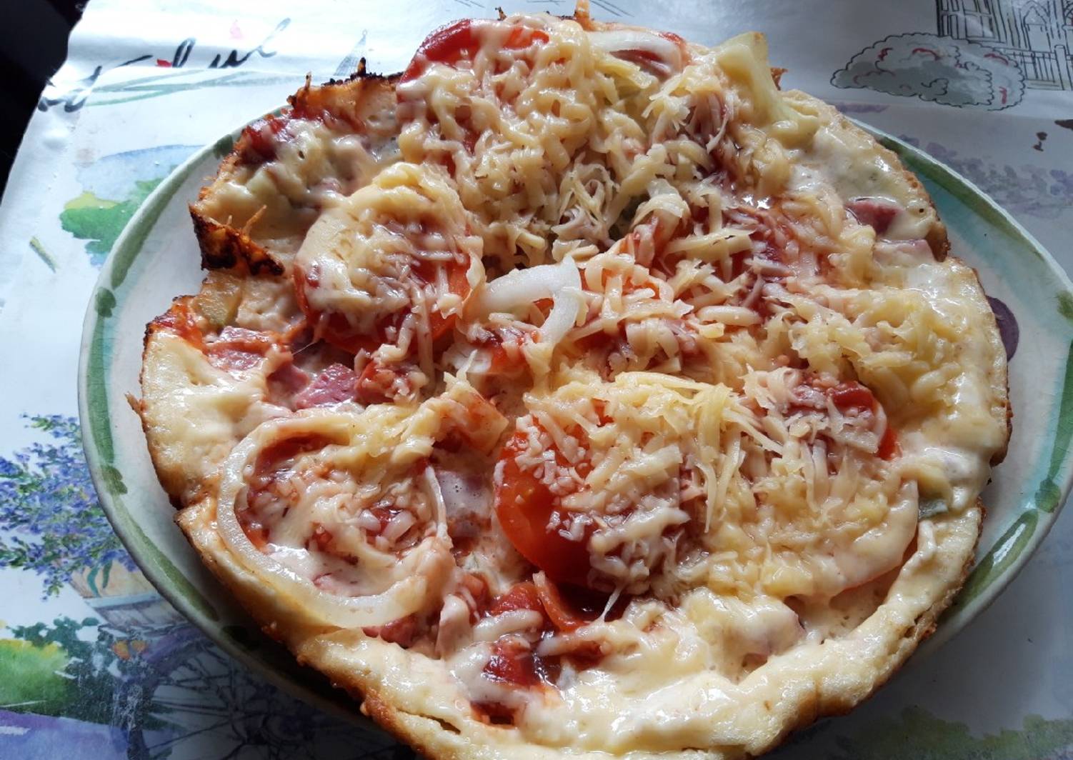 рецепт пиццы на сковороде с домашним сыром фото 65