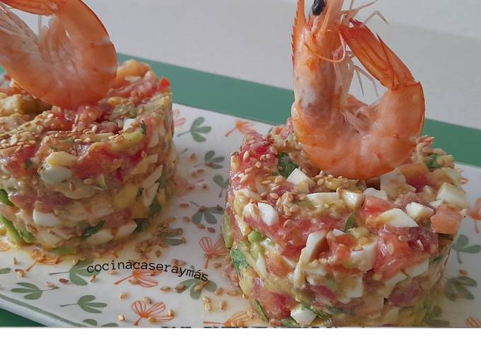 Tartar De Aguacate Y Gambas Receta De M E T R M Elena Cookpad