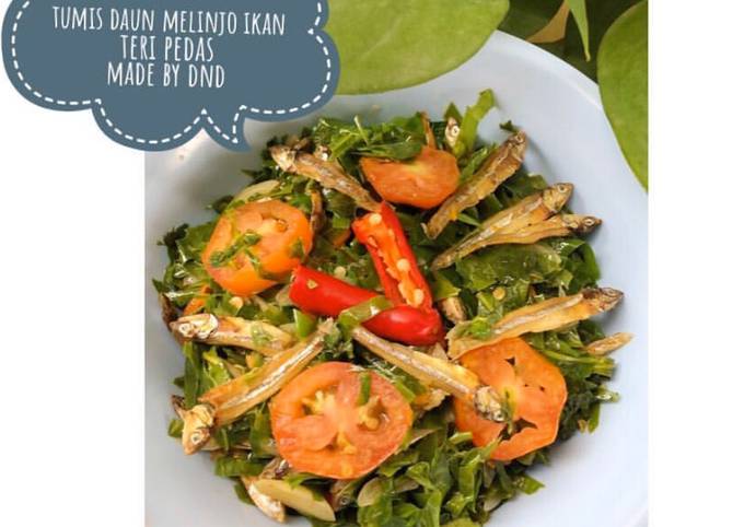 Resep Daun Melinjo Tumis Ikan Teri Pedas Made By