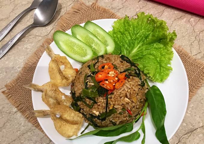 Resep Nasi Goreng Kangkung Ikan Asin Oleh Rims Kitchen Cookpad