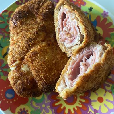 Air fryer ben sült Csirke Gordon bleu Erka receptje Cookpad