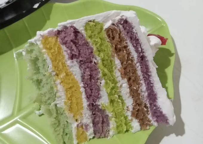 Resep Rainbow Cake Kukus Oleh Ekha Syafitri Cookpad