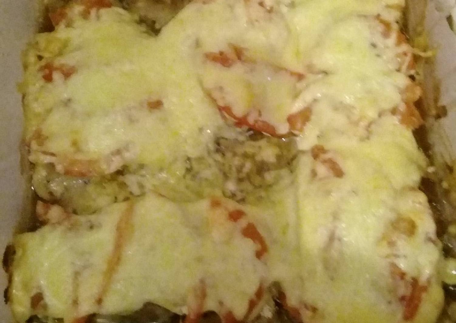 Пикша в духовке с картошкой с сыром