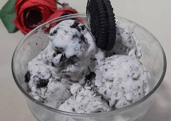 Resep Oreo Es Krim Homemade Bahan Oleh Ummu Iffah Cookpad