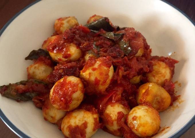 Resep Telur Puyuh Balado Oleh Maria Qibty Cookpad