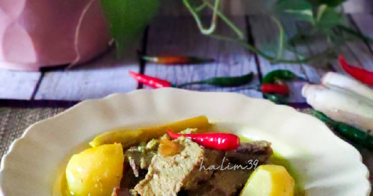 Resipi Daging Salai Masak Lemak Cili Api Simple Oleh Ha Lim Cookpad