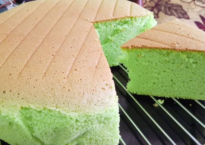 Resep Pandan Ogura Cake Tintin Rayner Oleh Zyvara S Early Cookpad