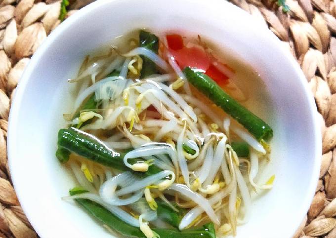 Resep Sayur Bening Tauge Kacang Panjang Oleh Farhah Cookpad