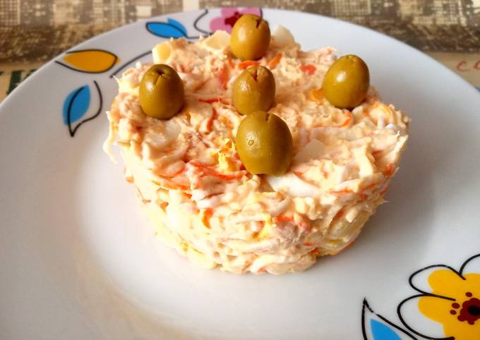 Ensaladilla de atún en escabeche y surimi Receta de Evita Cookpad