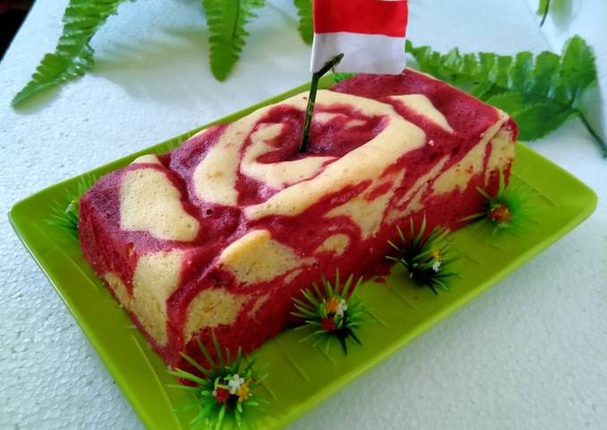 Resep Bolu Kukus Zebra Merah Putih Oleh Cheylvia Cookpad