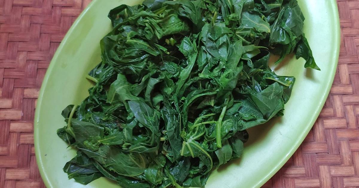 Resep Lalap Daun Singkong Rebus Oleh Mira Jabir Cookpad