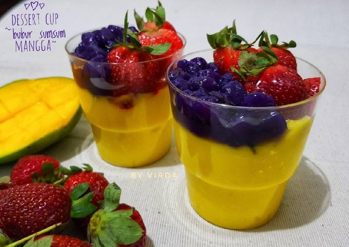 Resep Dessert Cup Bubur Sumsum Mangga Taro Oleh Vievie Cookpad