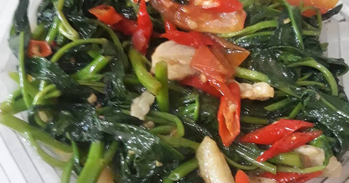 Resep Cah Kangkung Tetap Hijau Enak Dan Mudah Cookpad