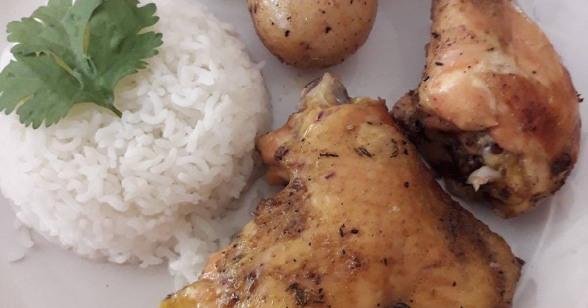 Pollo Al Horno Con Papitas Especias Y Mantequilla Receta De Esther