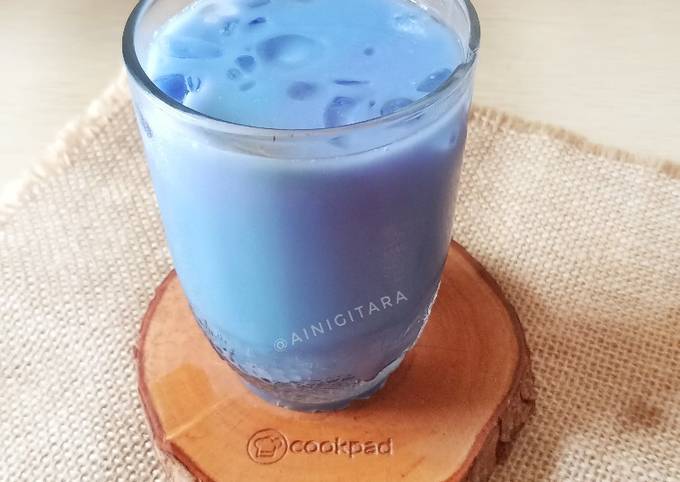 Resep Es Susu Bunga Telang Oleh Aini Mama Tara Regia Nusa Cookpad