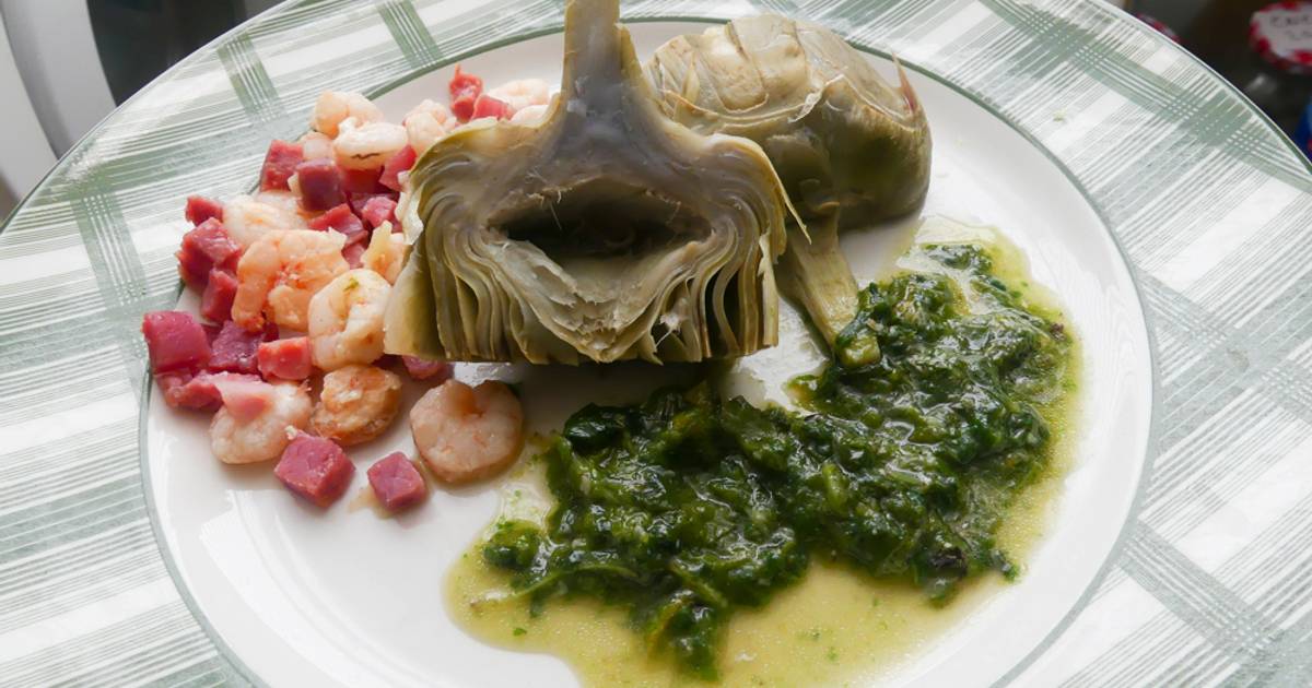 Alcachofas con jamón y gambas 19 recetas caseras Cookpad