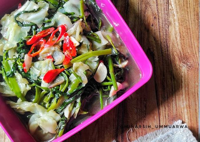 Resep Tumis Kangkung Kubis Terasi Bumbu Iris Oleh Minarsih Ummuarwa