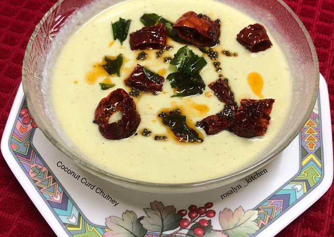 South Indian Style Coconut Curd Chutney Recipe By Rosalyn Kitchen Cookpad