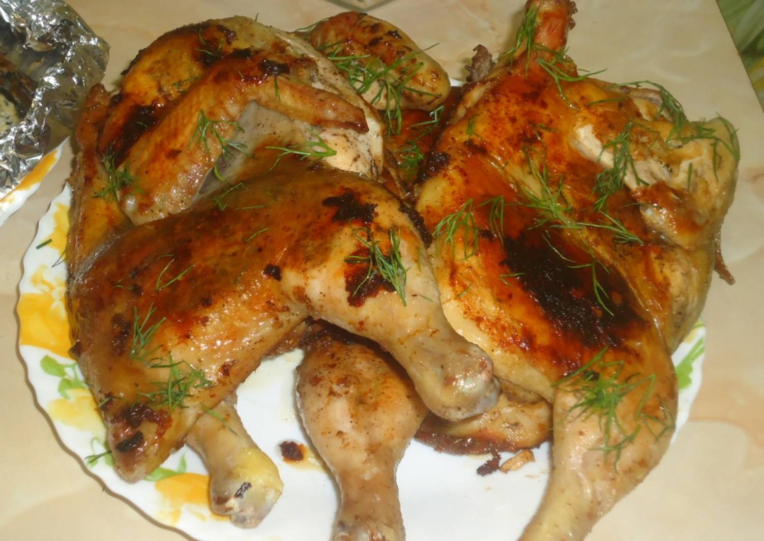 Цыпленок табака в духовке с корочкой рецепт с фото пошагово