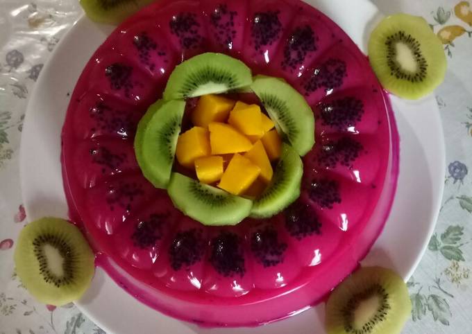 Resep Puding Buah Naga Segar Oleh Mommy Bintang Satria Cookpad