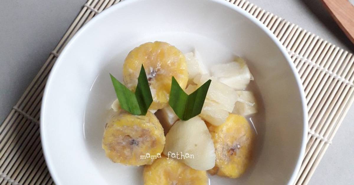 Resep Kolak Pisang Ubi Putih Kuah Putih Oleh Mama Fathan Cookpad