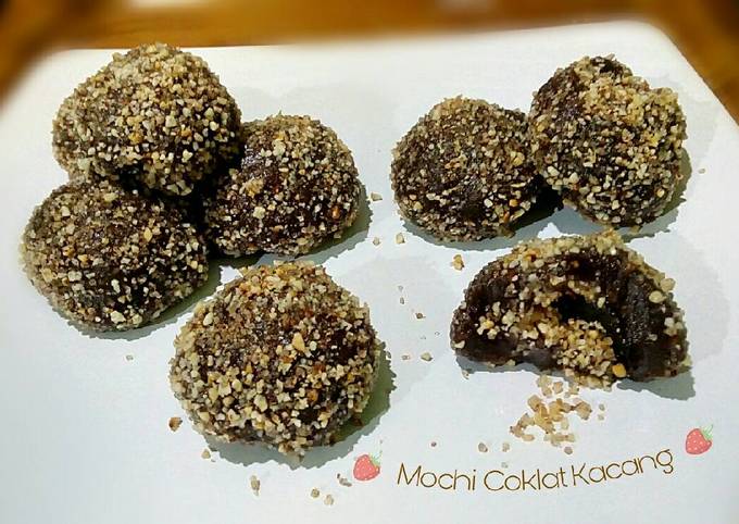 Resep Mochi Coklat Isi Kacang Laziiz Oleh Diyah Kuntari Cookpad