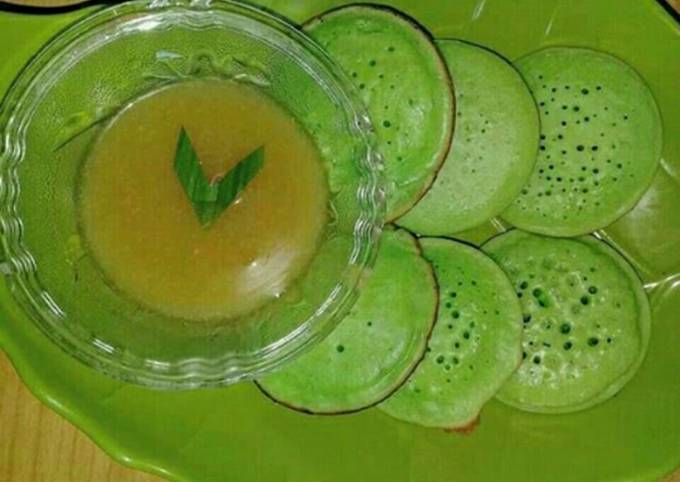 Resep Serabi Pandan Kuah Kinca Gula Merah Oleh Steffiana Willyus Cookpad