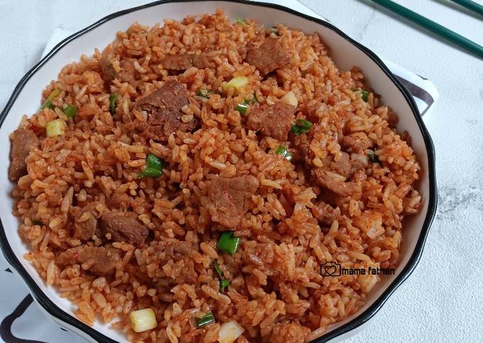 Resep Nasi Goreng Daging Sapi Oleh Mama Fathan Cookpad