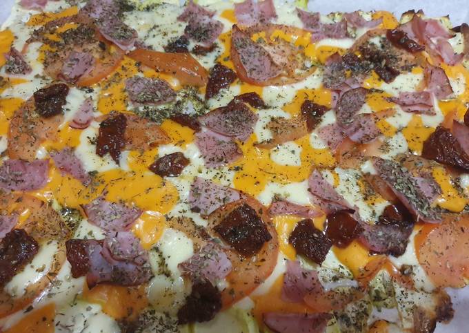 Pizza Con Base De Calabac N Receta De Erika Refoyo Cookpad