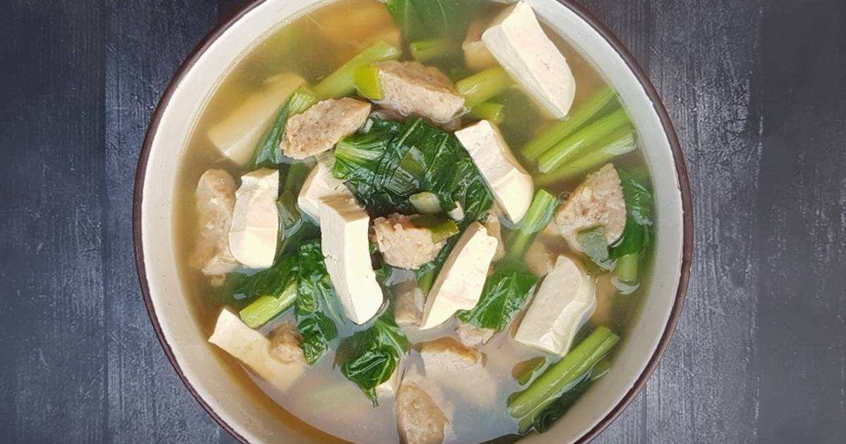 Resep Sop Tahu Putih Bakso Sawi Hijau Oleh Tituk Sk Cookpad