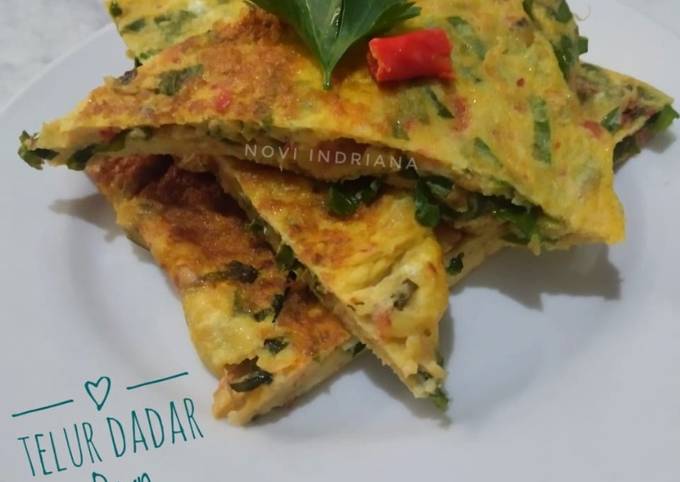 Resep Telur Dadar Daun Melinjo Oleh Novi Oppie Indriana Cookpad