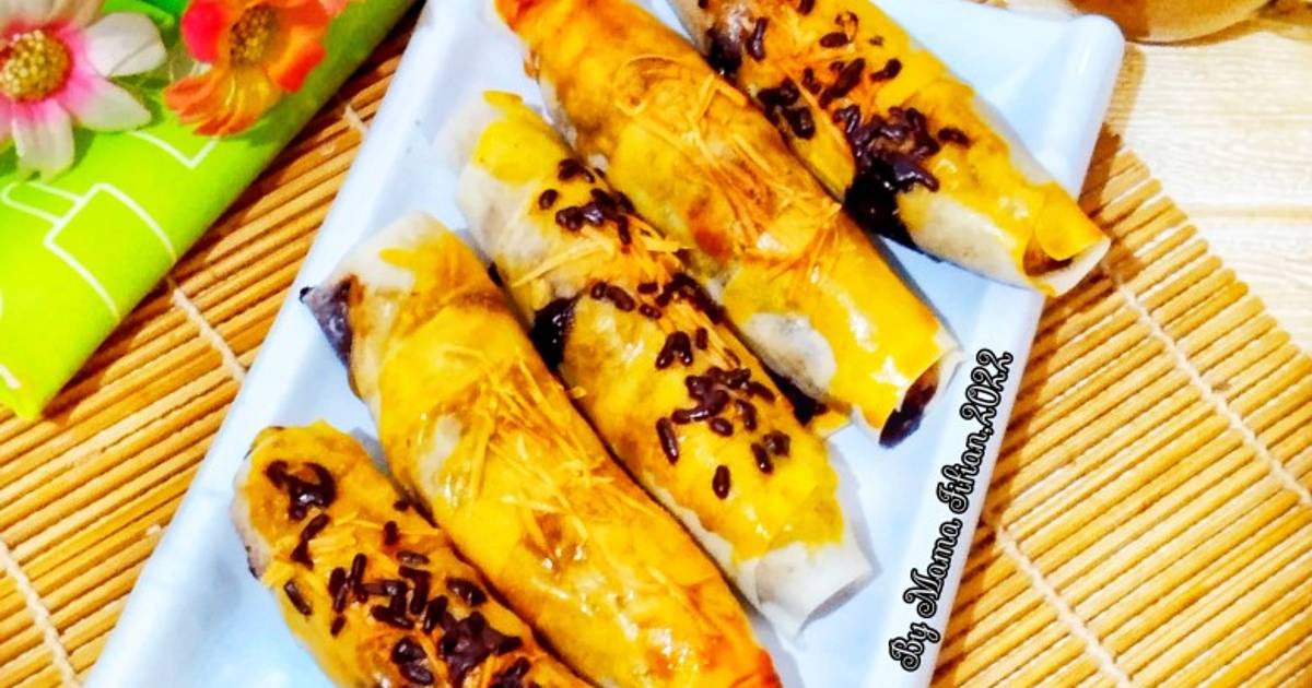 Resep Bolen Pisang Lilit Isi Keju Coklat Oleh Lanjarsih Mama Fifian