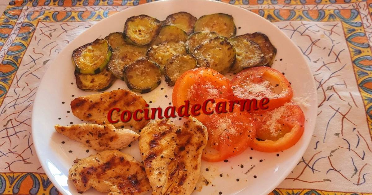 Calabac N Y Pollo A La Plancha Receta De Carme Castillo Cookpad