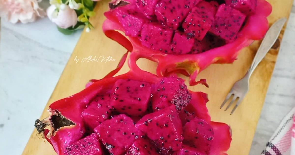 Resep Dragon Fruit Salad Dressing Lemon Madu Oleh Vey Alodia S