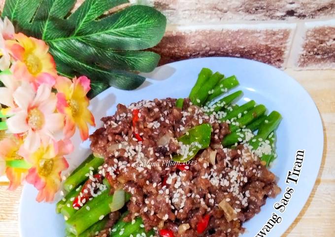 Resep Buncis Daging Giling Bumbu Bawang Saos Tiram Oleh Lanjarsih Mama