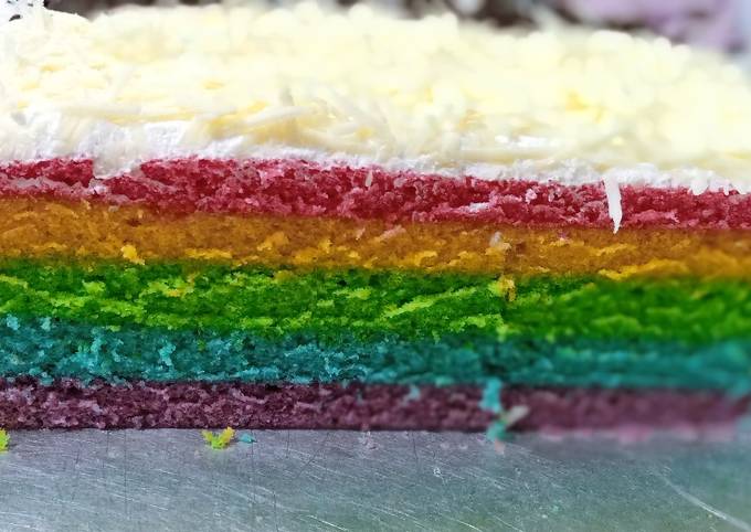 Resep Rainbow Cake Oleh Shella Keenan Akhtar Ibrahim Cookpad