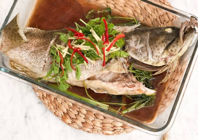 Resep Ikan Kerapu Tim Hongkong Oleh Evani Valencia Cookpad