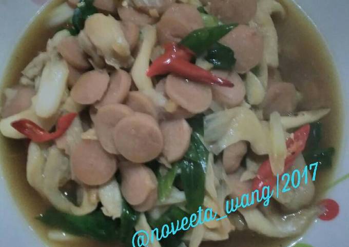 Resep Jamur Tiram Masak Sosis Kecap Oleh Noveeta Wang Cookpad