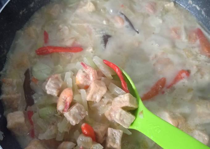 Resep Sayur Santan Putih Labu Siam Tahu Udang Pete Oleh Herlina