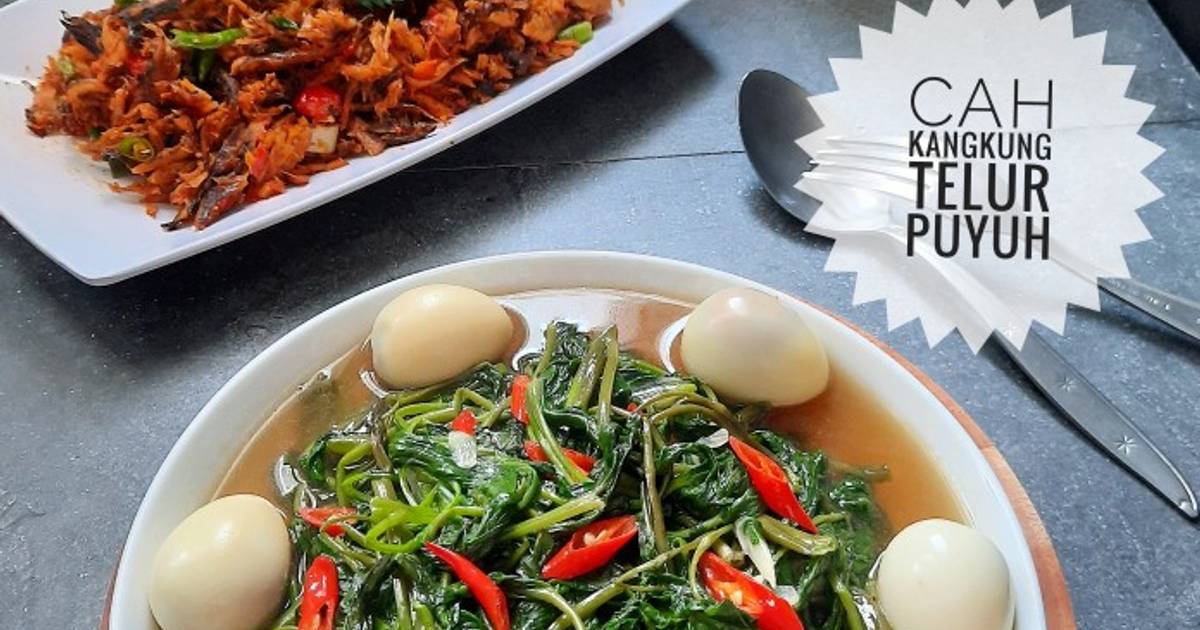 Resep Cah Kangkung Telur Puyuh Oleh Ibu Malka Cookpad