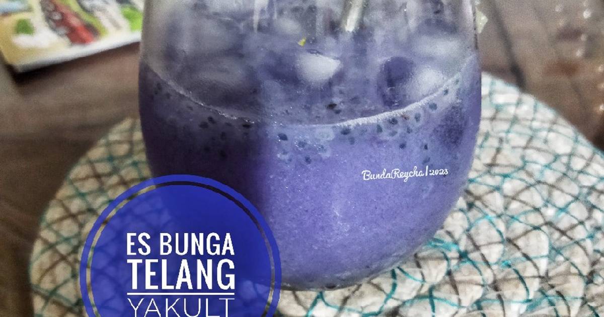 Resep Es Bunga Telang Yakult Oleh Intan Zahra Al Arsyad Bunda