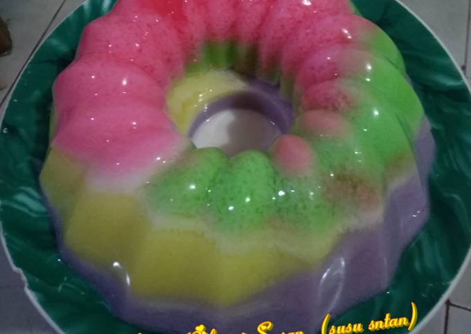 Resep 64 Puding Pelangi Susan Susu Santan Oleh Dapoer Ciptasari