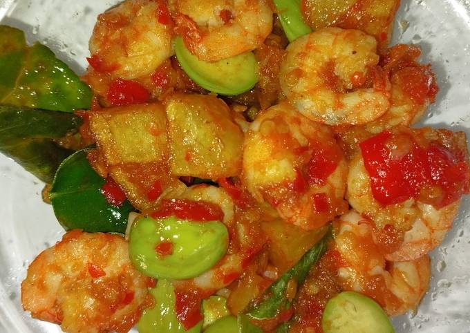 Resep Balado Udang Kentang Pete Oleh Indri Nelam Cookpad