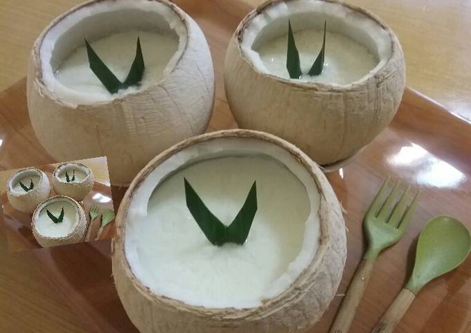 Resep Pudding Kelapa Muda Dalam Tempurung Oleh Dwi Monica Puspita Sari