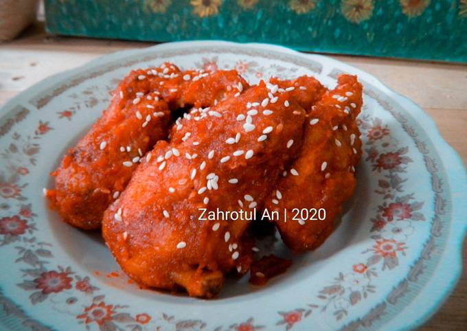 Resep Korean Spicy Chicken Wings Oleh Zahrotul An Cookpad